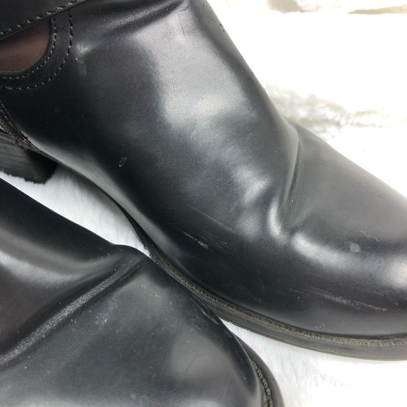 Chaps Brown And Black Rider Boots with a Buckle 7B - Picture 5 of 14